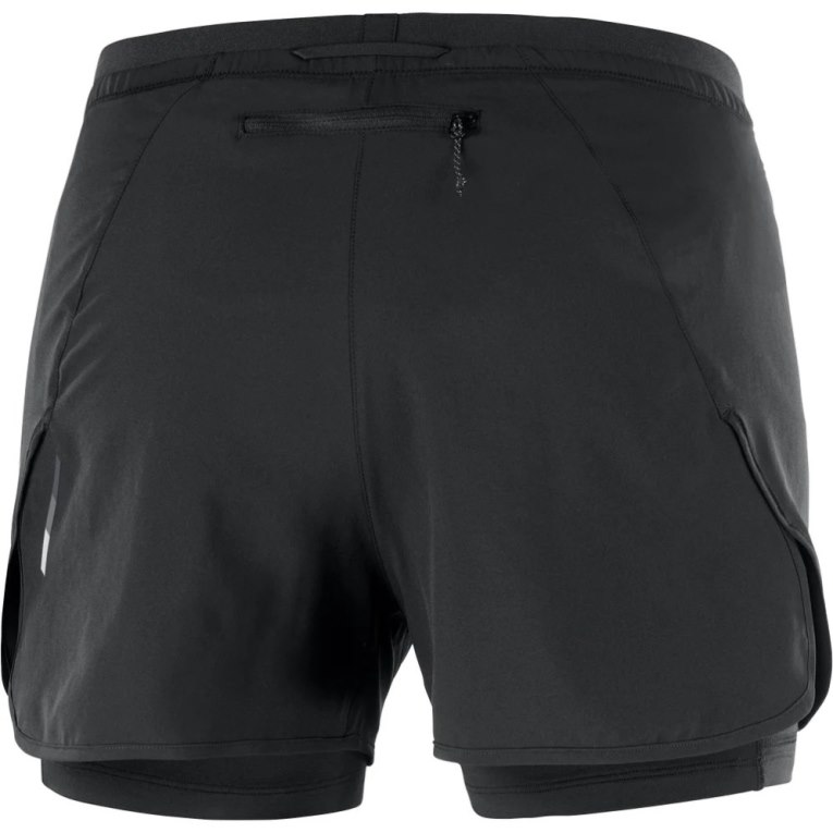 Black Salomon Cross 2in1 Women's Running Shorts | IE HS1085